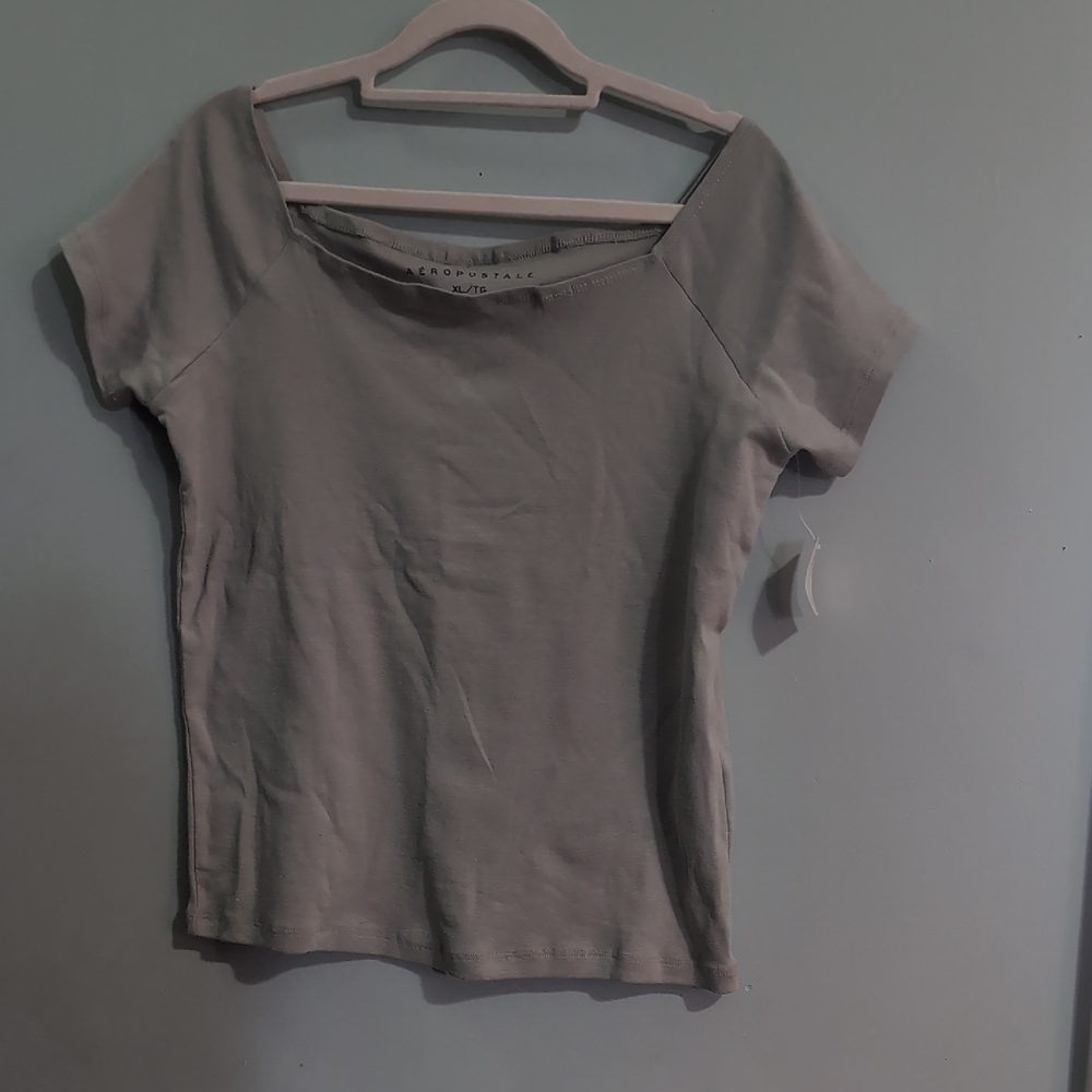 NWT Aeropostale Olive Women's Top Cotton *E20